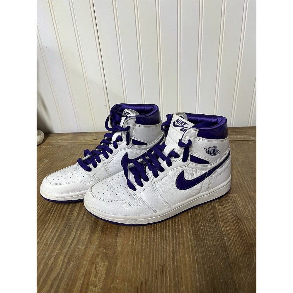 Womens 2021 Air Jordan 1 OG High Court Purple Sneakers Size 8 CD0461-151